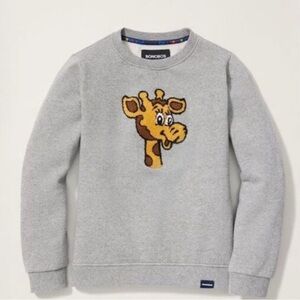 Bonobos Light Gray Kids Sweatshirt with Giraffe Design